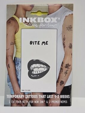 INKBOX 'Bite Me' Temporary Tattoo - Black